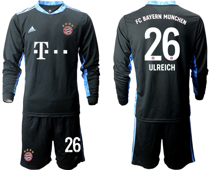 Men 2020-2021 club Bayern Munich black long sleeve goalkeeper #26 Soccer Jerseys->bayern munich jersey->Soccer Club Jersey